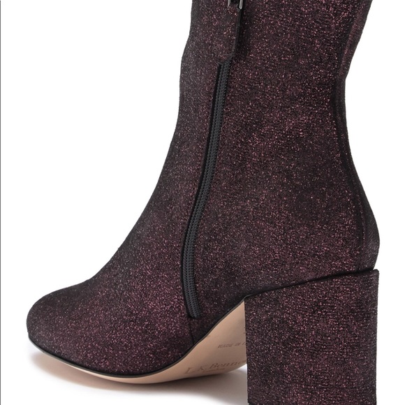 Lk Bennett Jourdan Loganberry Metallic Ankle Boot - Picture 3 of 4